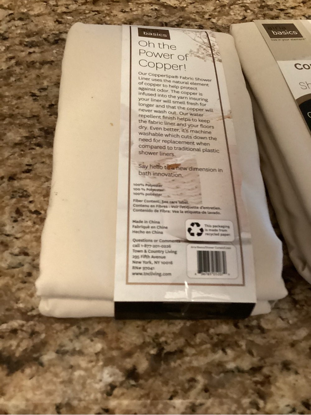 2 copper spa fabric shower liner - Picture 4 of 4